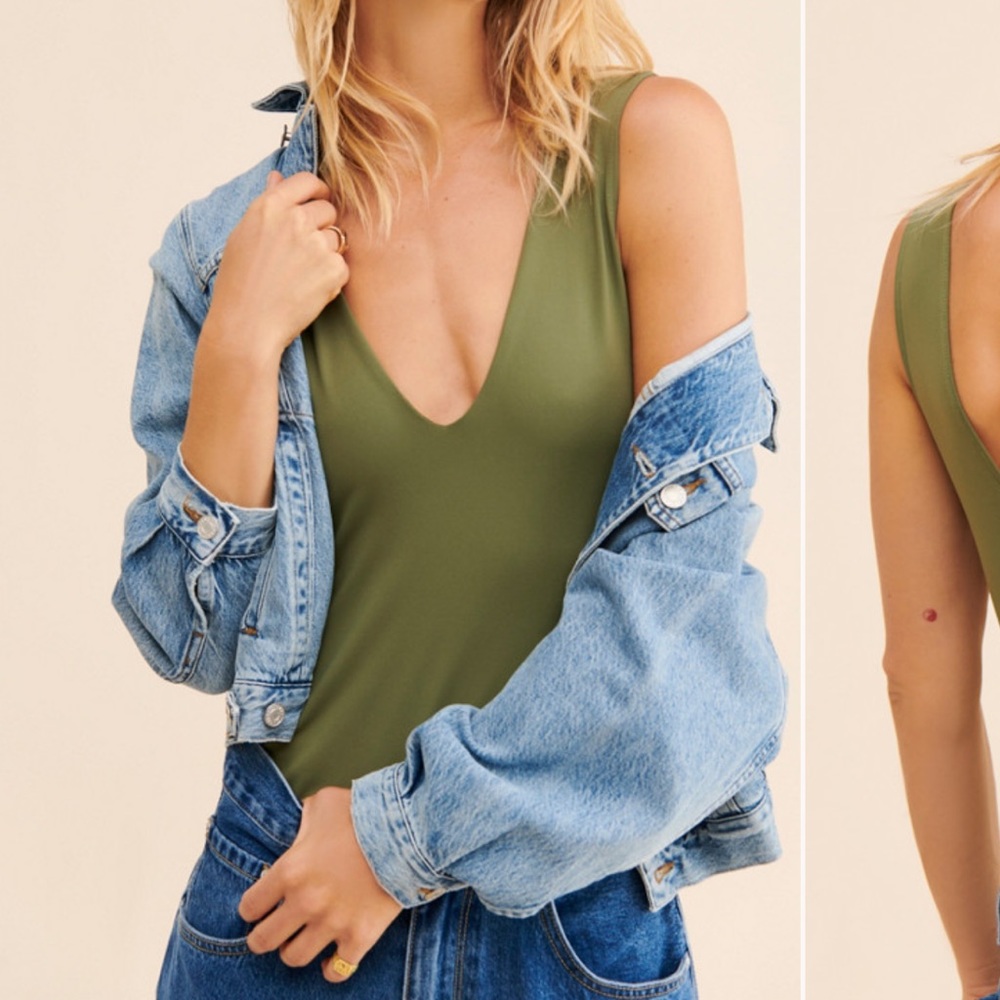 Free People Keep It Sleek Bodysuit Size M